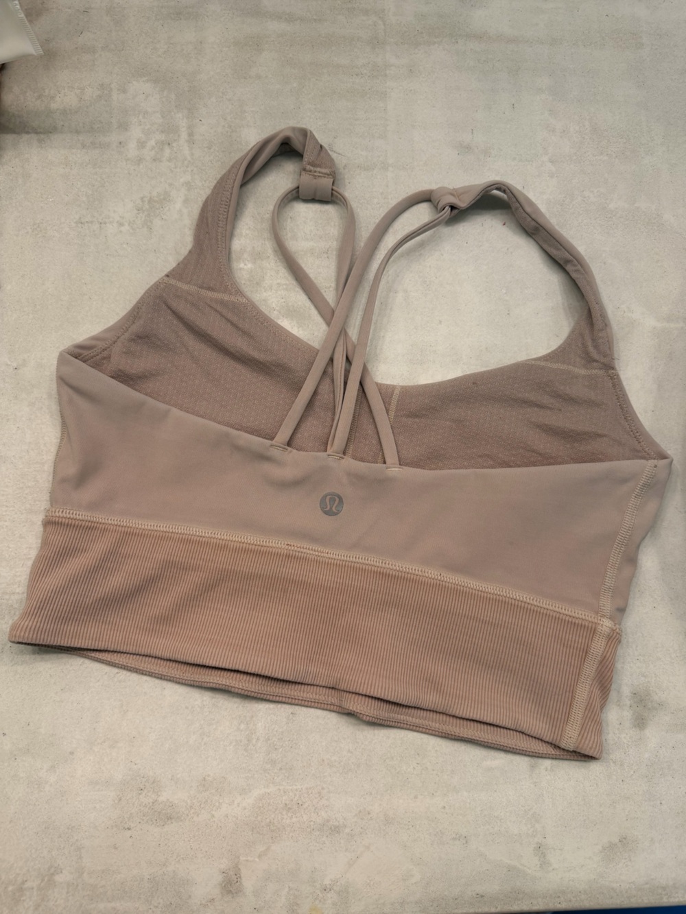 lululemon athletica Mauve Beige Strappy Sports Bra